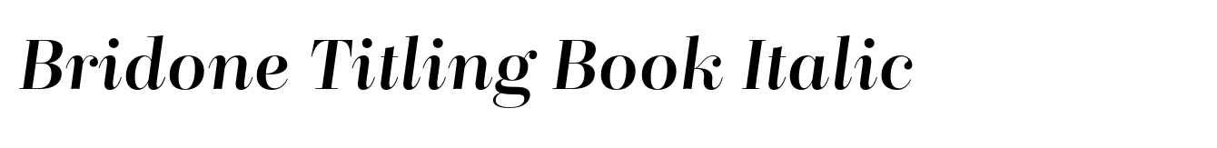 Bridone Titling Book Italic image